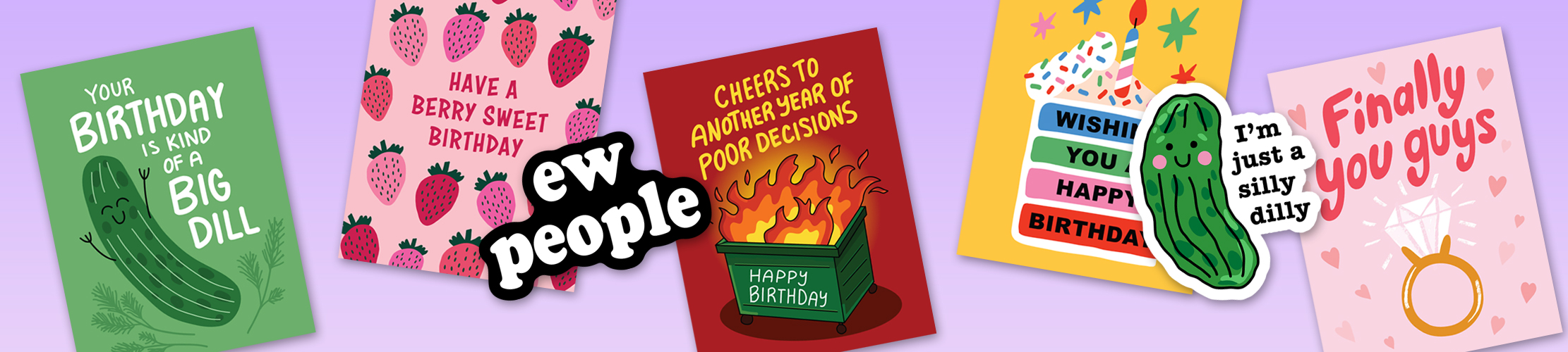 Featured greeting cards and stickers